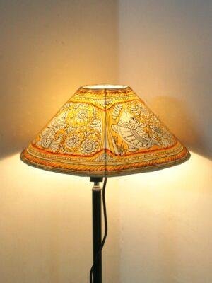 Yellow-fishes-tholu-bommalata-Leather-lampshade-Shilphaat