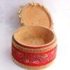 Red-velvet-lace-wooden-Sindoor-box- Shilphaat