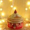 Shubh-vivah-red-lace-wood-Sinhora-Shilphaat