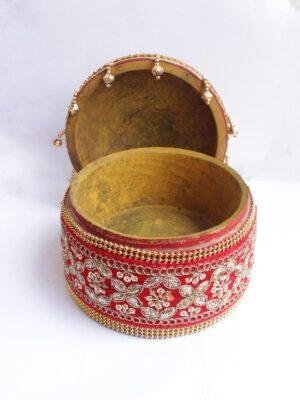 Golden-Zari-Lace-wooden-Sindur-dani at Shilphaat.com