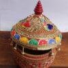 Golden-Zari-red-lace-wood-Sindoor-dani at Shilphaat.com