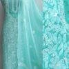 Mint-Green-Mukaish-chikankari-georgette-dress-material at Shilphaat