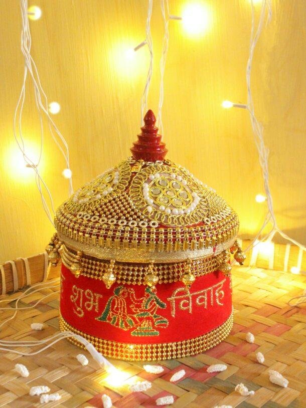 Shubh-vivah-big-wooden-Shindhora at Shilphaat.com