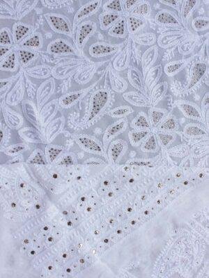 White-mukaish-chikankari-georgette-2pc-dress-material