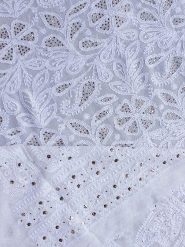 White-mukaish-chikankari-georgette-2pc-dress-material