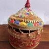 zari-multicolour-lace-wood-Sindoor-box at Shilphaat.com