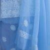 Cornflower-Blue-georgette-chikankari-lucknowi-suit at Shilphaat.com