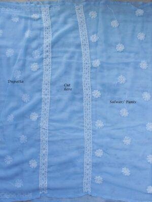 Cornflower-Blue-georgette-chikankari-salwar-suit at Shilphaat.com