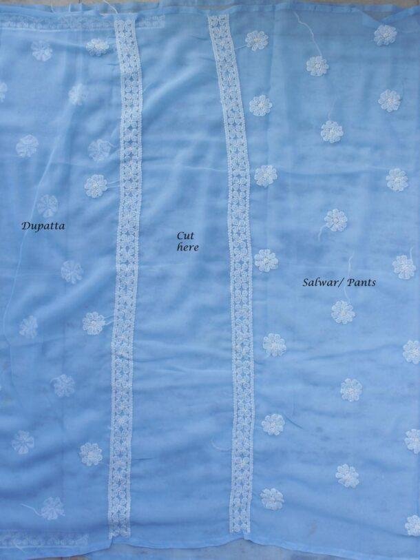 Cornflower-Blue-georgette-chikankari-salwar-suit at Shilphaat.com