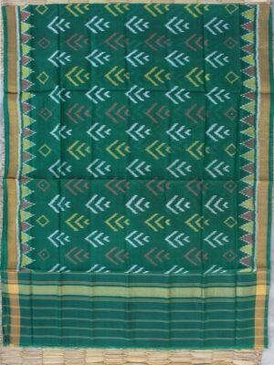 Forest-Green-Patan-Patola-silk-odhani at Shilphaat.com