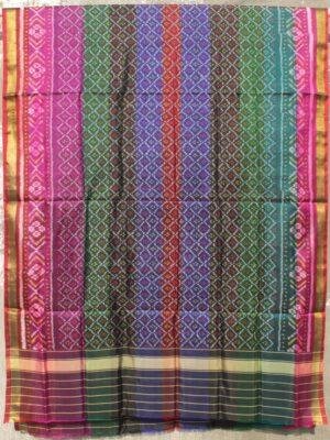 Multicolour-Patan-Patola-silk-odhani at Shilphaat.com