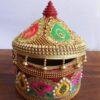 Multicolour-lace-wooden-Sindoor-box at shilphaat.com