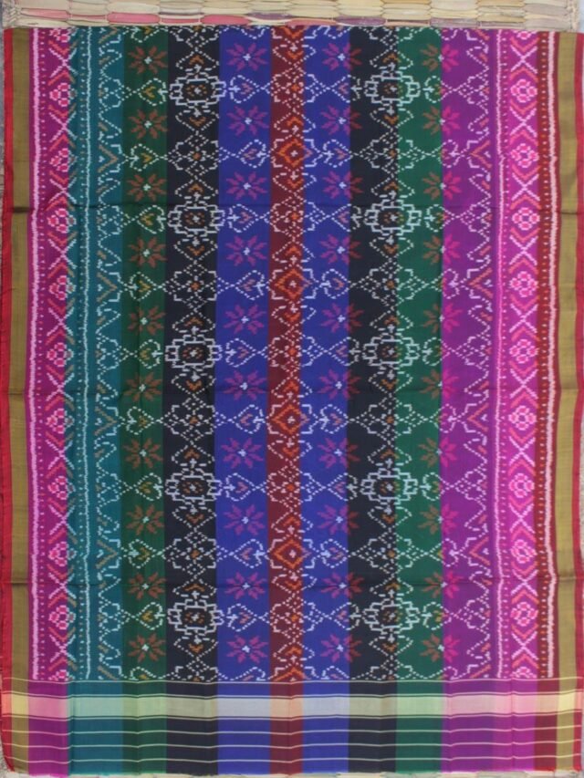 Patola-Multicolour-pure-silk-Odhani at Shilphaat.com