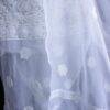 White-georgette-chikankari-lucknowi-suit at Shilphaat.com