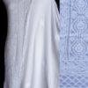 White-pure-georgette-chikankari-dress-material at Shilphaat.com