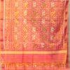 Dark-Peach-Patan-Patola-silk-odhani at Shilphaat.com