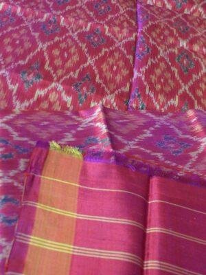 Magenta-Patan-Patola-pure-silk-scarf at Shilphaat.com