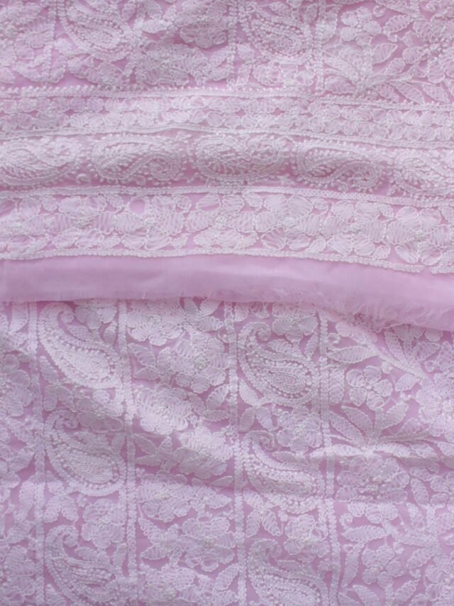 Pastel-Pink-georgette-chikankari-3pc-ladies-suit at Shilphaat