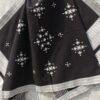 Black-and-White-choumak-Bhujodi-woolen-shawl at Shilphaat.com