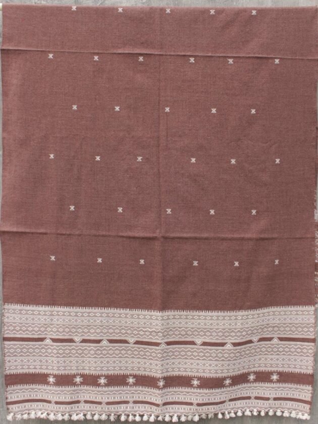 Brown-Male Bhujodi-wool-shawl at Shilphaat.com