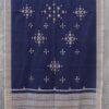 Dark-Blue-Mirrorwork-Bhujodi-wool-shawl at Shilphaat.com