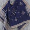 Dark-Blue-choumak-mirrorwork-Bhujodi-woolen-shawl at Shilphaat.com