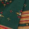 Dark-Green-choumak-kutch-woolen-shawl at Shilphaat.com