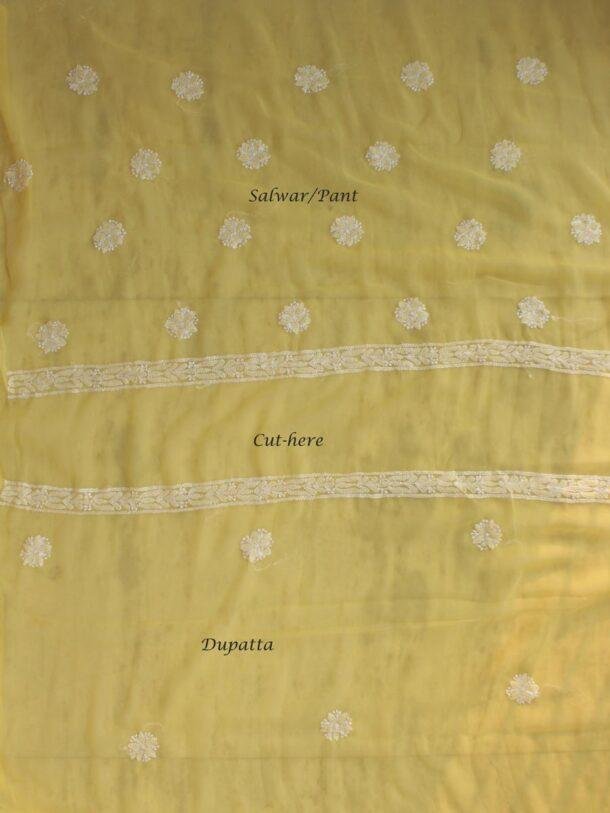 Light-Yellow-georgette-chikankari-salwar-suit at Shilphaat