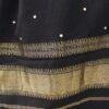 Black-and-golden-woolen-shawl at Shilphaat.com