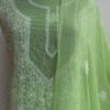 Banana-Green-Mukaish-chikankari-chiffon-3pc-ladies-suit at Shilphaat.com