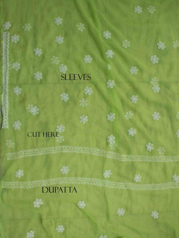 Banana-green--georgette-chikankari-salwar-suit at Shilphaat.com