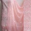 Light-Peach-georgette-chikankari-dress-material at Shilphaat.com