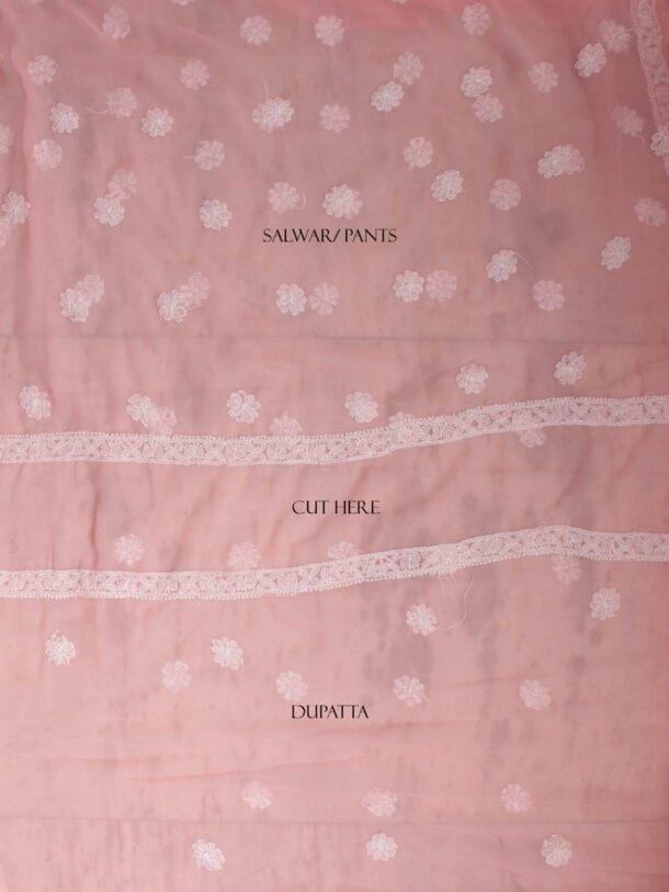 Light-Peach--georgette-chikankari-salwar-suit at Shilphaat.com