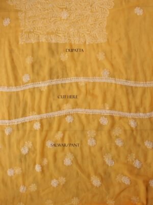 Yellow-Orange--georgette-chikankari-salwar-suit at Shilphaat.com
