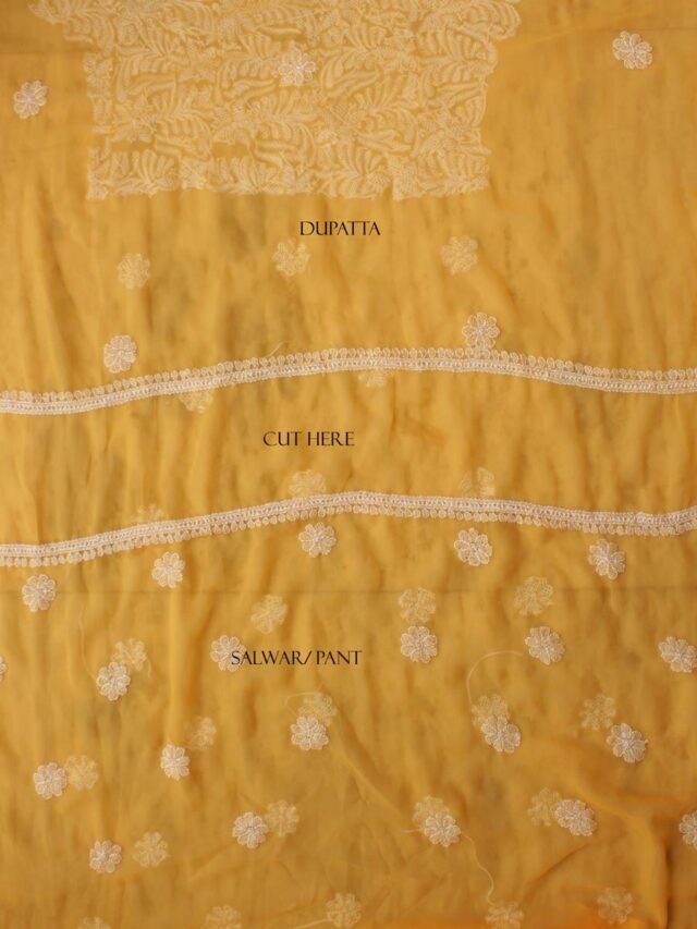 Yellow-Orange--georgette-chikankari-salwar-suit at Shilphaat.com