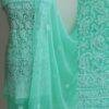 jadeite-green-georgette-chikankari-dress-material at Shilphaat.com