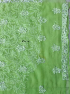 Dhani-Green-resham-chikankari-ladies-kurta at Shilphaat.com