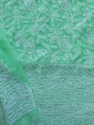 Seafoam-Green-georgette-chikankari-ladies-kurta at Shilphaat.com