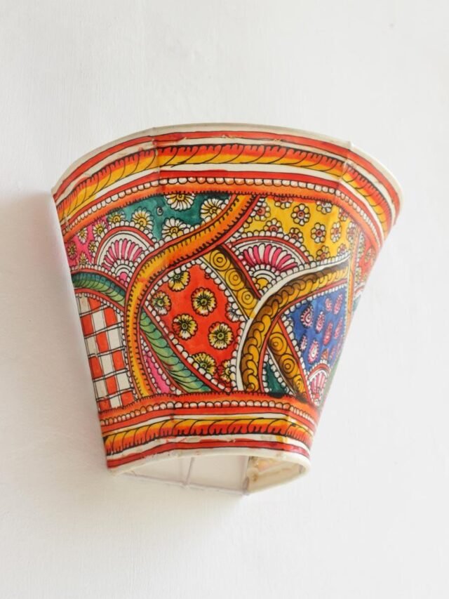 Abstract-Traditional-Leather-wall-lamp at Shilphaat.com