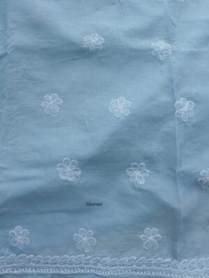 Bluish-Grey-jaal-chikankari-cotton-salwar-suit at Shilphaat