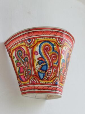 Four-Peacocks-Leather-wall-lamp at Shilphaat.com