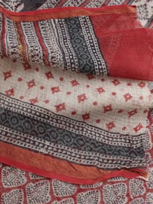 Maroon-and-black--Block-printed-kota-cotton-saree-Shilphaat