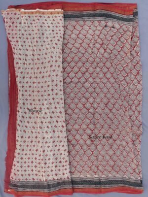 Maroon-and-black--Block-printed-kota-doria-saree