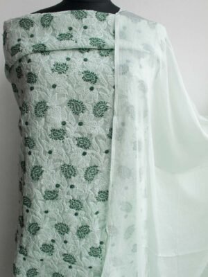 Pale-mint-green-paisley-chikankari-cotton-3pc-ladies-suit at SHilphaat.com