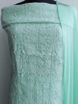 Sea-Green-jaal-chikankari-cotton-3pc-ladies-suit at shilphaat.com