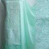 Sea-Green-jaal-chikankari-cotton-dress-material at shilphaat.com