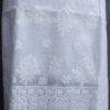 White-Kota-doria-cotton-chikankari-kurta-fabric at Shilphaat