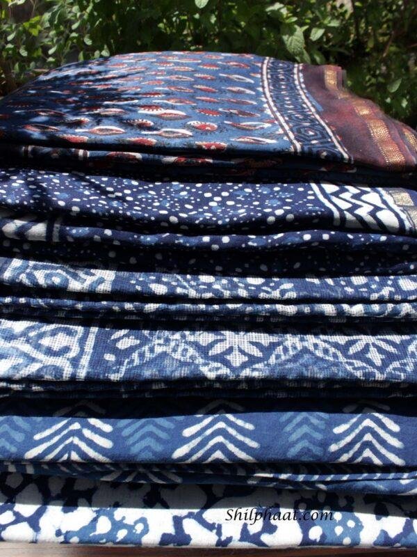 Dabu-Indigo-Sarees at Shilphaat.com