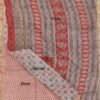 Ochre-Red-block-printed-Kota-doria-saree at Shilphaat.com