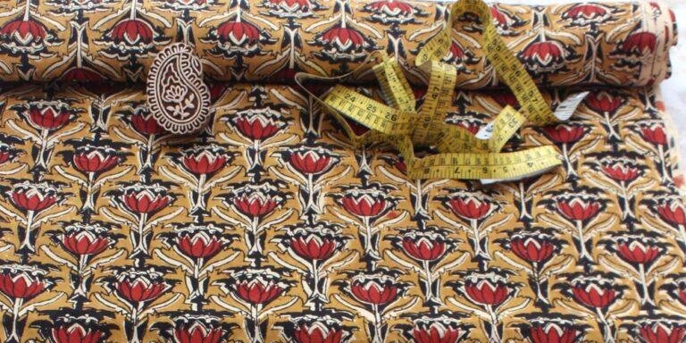 Yellow-bagru-bloack-printed-fabric-shilphaat